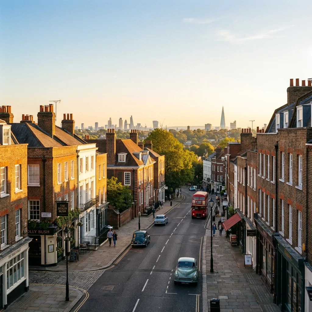 Hampstead Heath village atmosphere and luxury homes