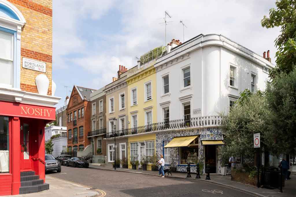 Holland Park elegant Victorian houses and park views