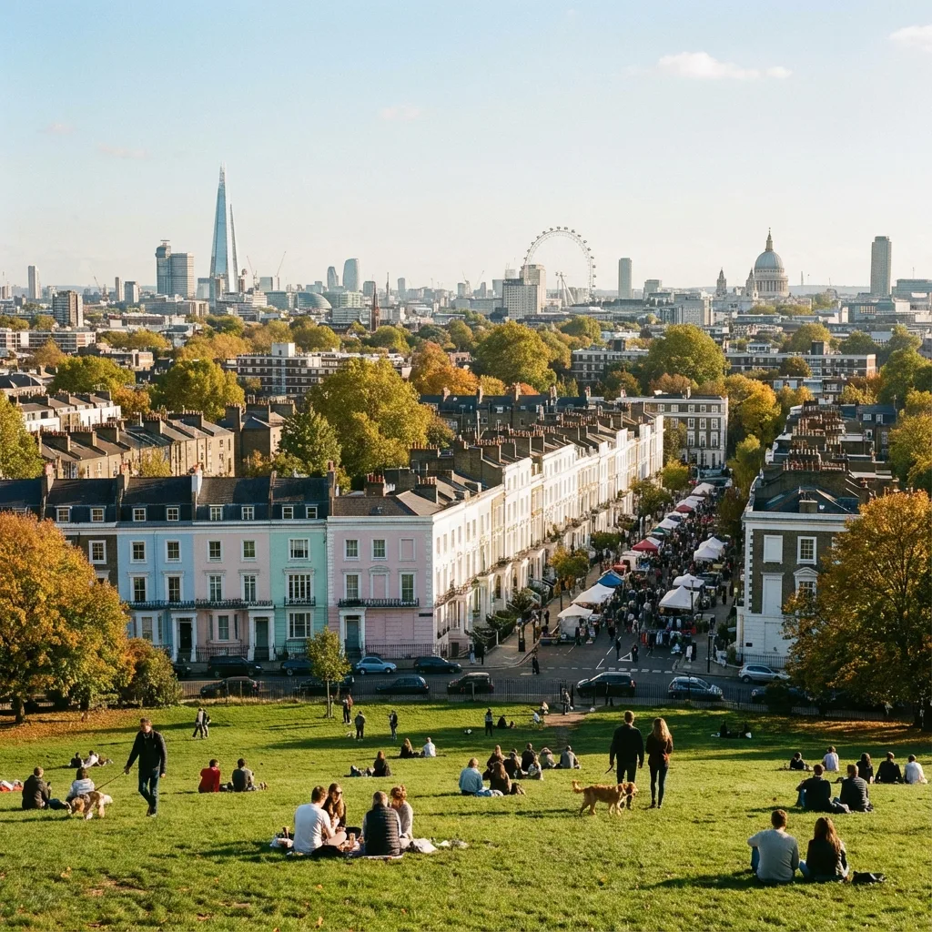 Primrose Hill trendy neighborhood with Regent's Park views