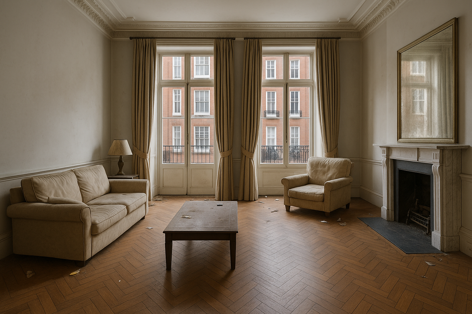 Kitchen after comprehensive cleaning - gleaming surfaces and pristine finish