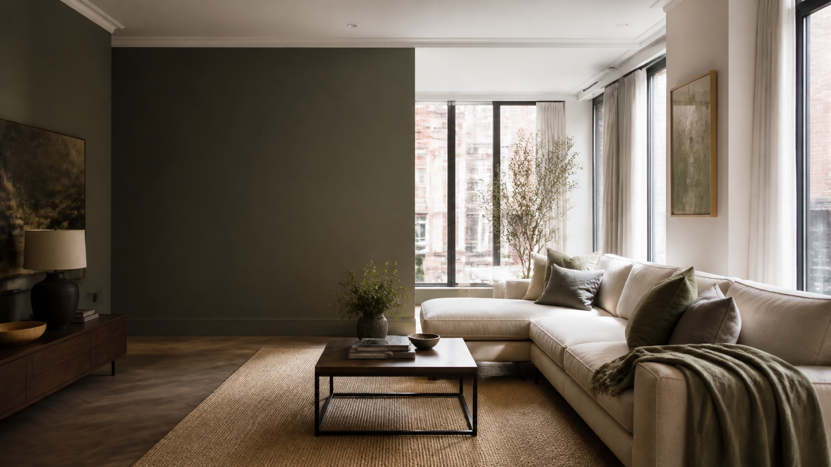 Illustrative London living room prepared for a home-cleaning enquiry