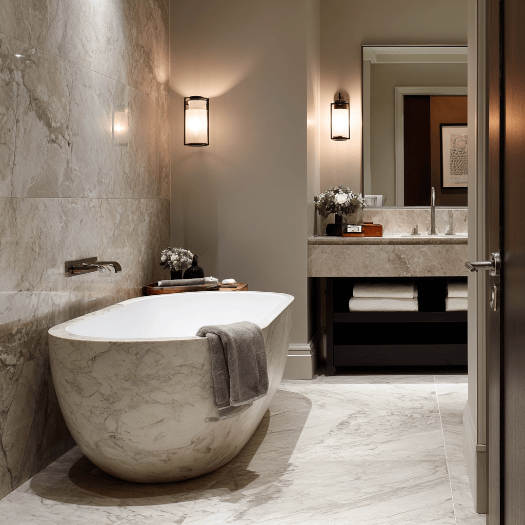 Marble restoration before and after