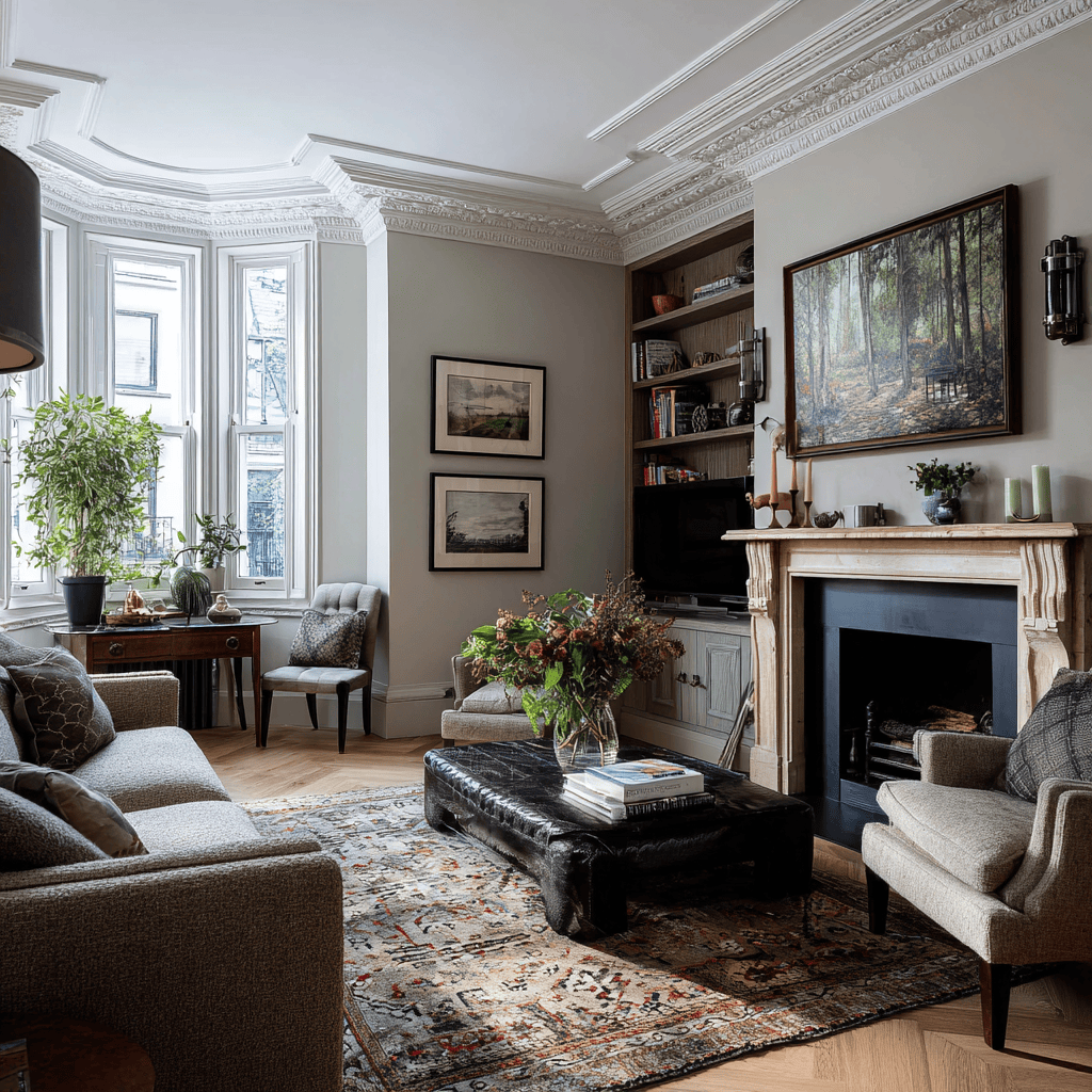 Living room detail cleaning