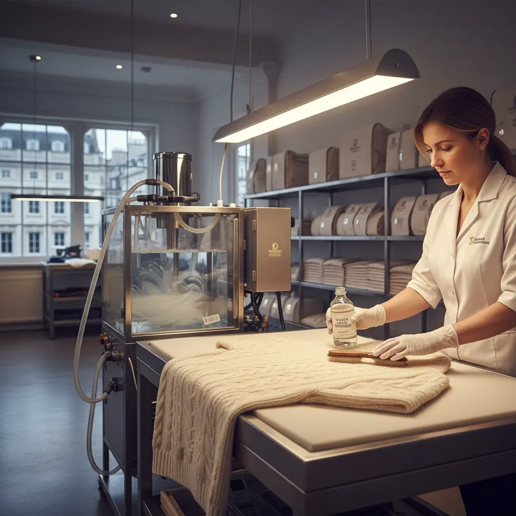 Cashmere jumper receiving specialist cleaning