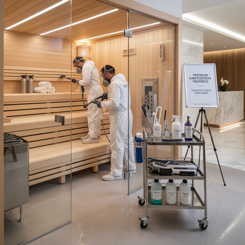 Medical-grade sauna cleaning